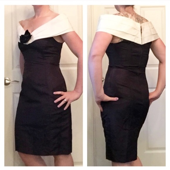 off shoulder vintage cocktail dress